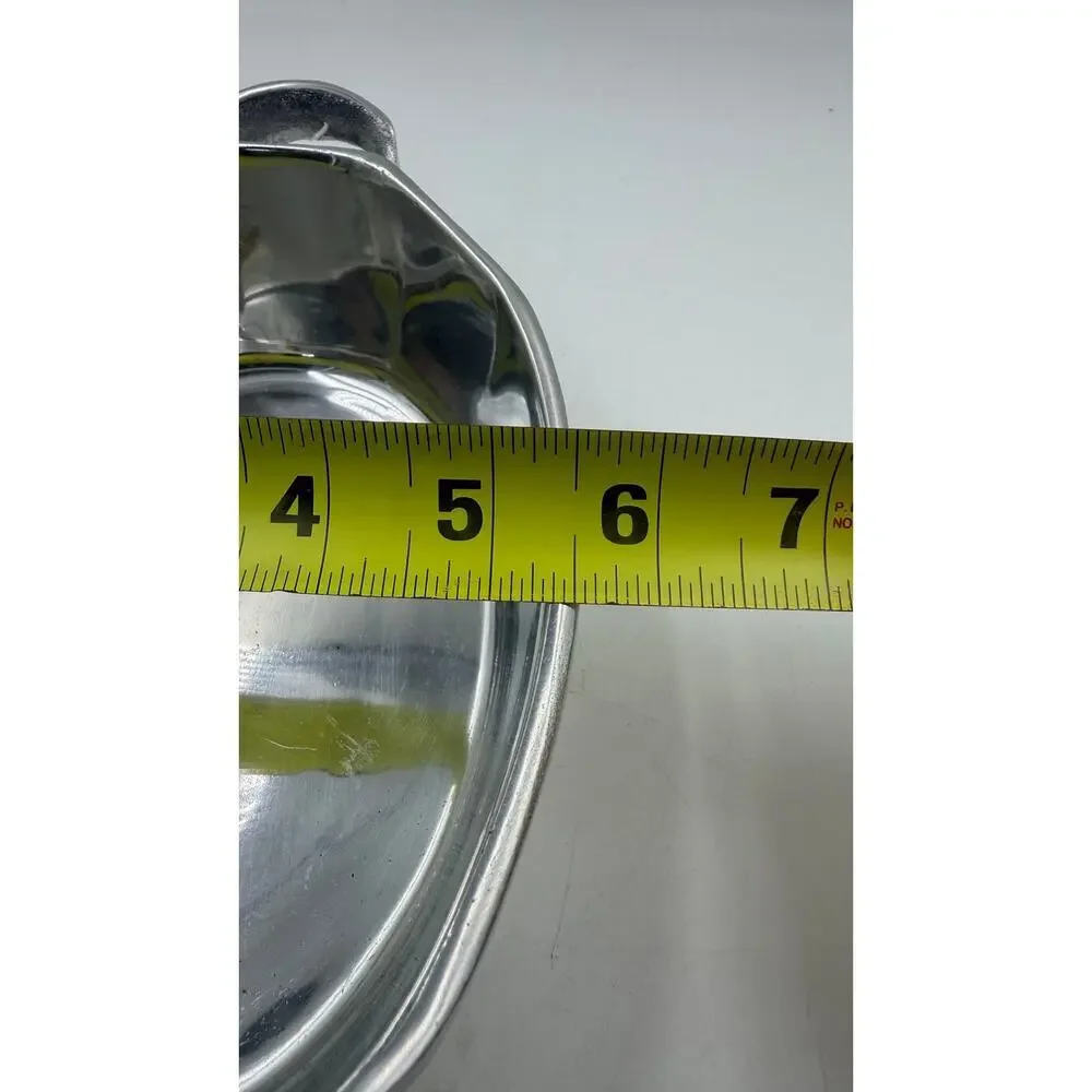 Vintage Hand Made Mexico Aluminum Metal Serving Bowl 7.5”x 5.5”